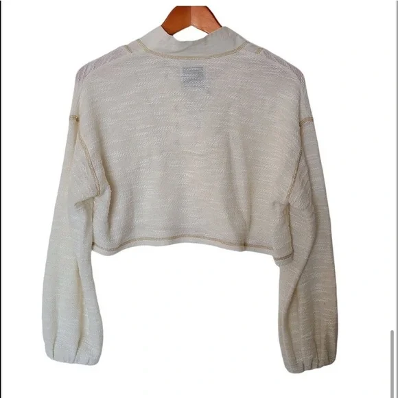 BNWoT Urban Outfitters | Lace-Up Funnel Neck Cropped Sweater S Small - Picture 9 of 10